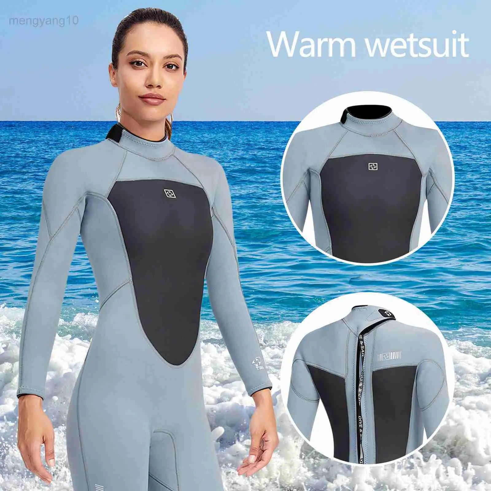 Wetsuits Drysuits Premium 3MM Neoprene Wetsuit Women One-Piece Suits Keep  Warm Surf Scuba Diving Suit Fishing Spearfishing Kitesurf Women WetSuit