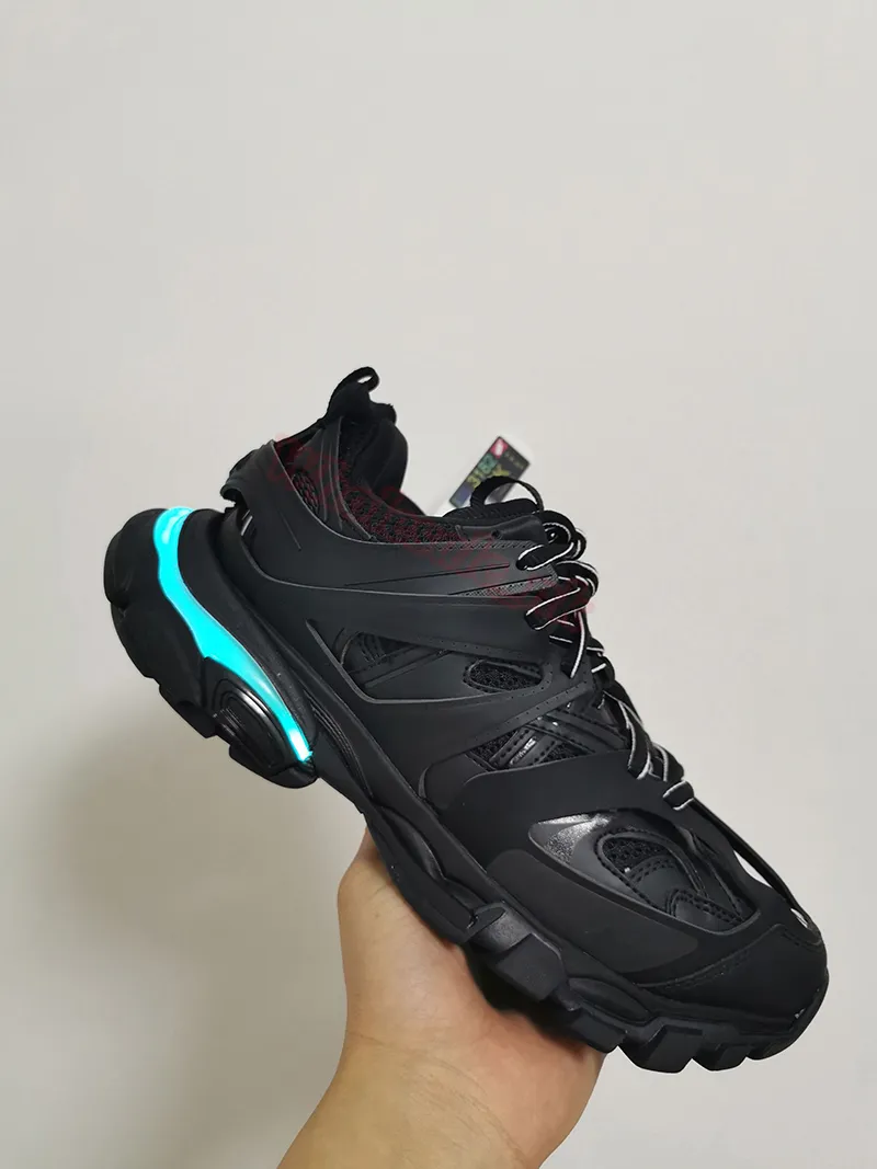 LED Track 3 3.0 Sneaker Slippers For Men And Women Balancaigas Grey Trainer With Nylon Printed Platform Size 45 From Wholesale nk 92.17 DHgate.Com