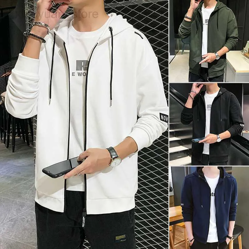 Men's Hoodies KKSKY White Hoodie Men Winter Streetwear Male Dress Hooded Zipper Hip Hop Homme Clothing OverSize 4XL Korean Style HKD230704