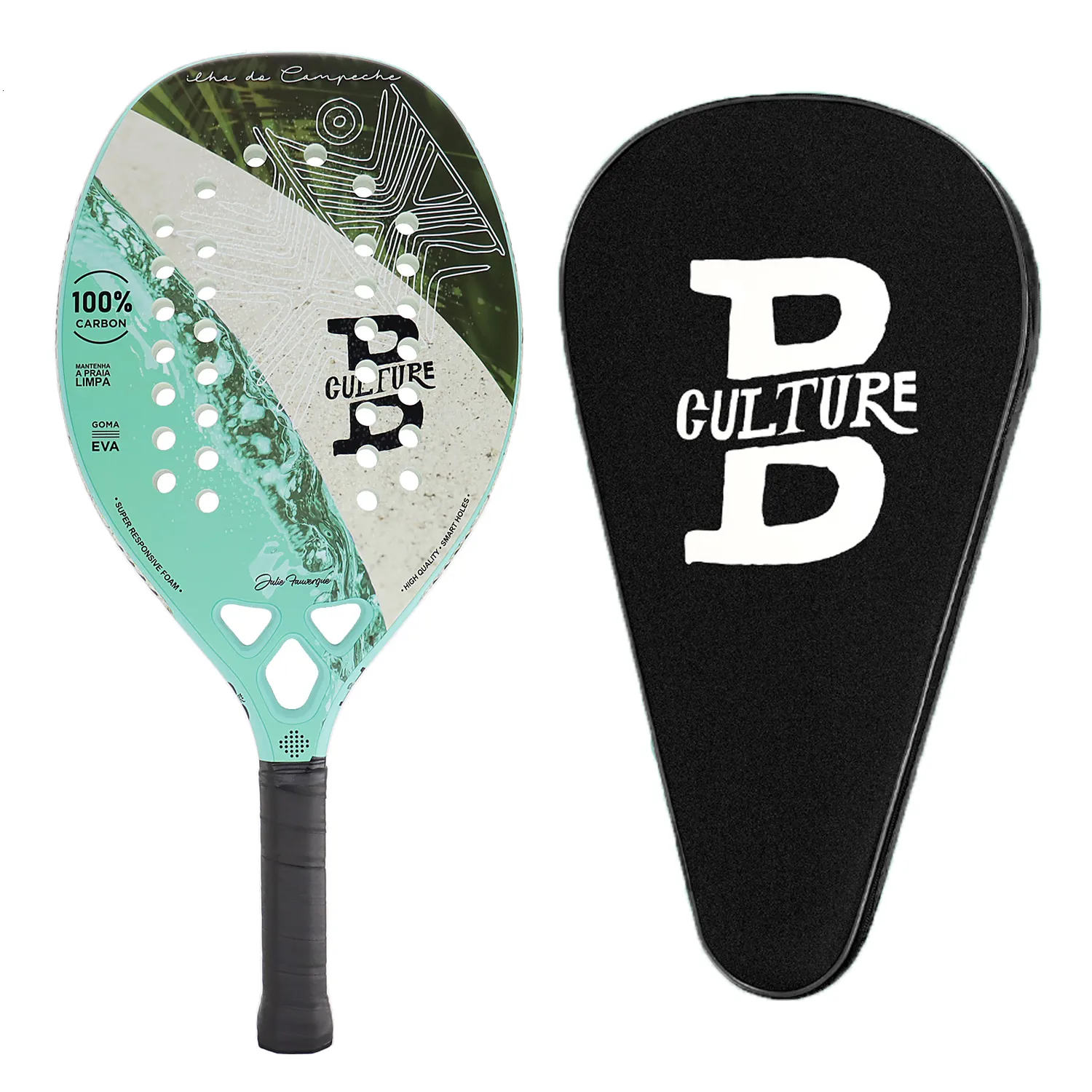 Теннисные ракетки Insum Racket Beach Professional Full Carbon Tennis Fibre Eva Super Soft с пляжными теннисными шариками.