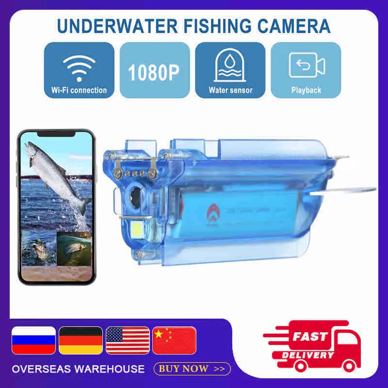 Fish Finder 1080P Wireless Underwater Fishing Camera Wi-Fi Fish Finder Video Camera with Loop Recording APP Remote Control for Boat Fishing HKD230703