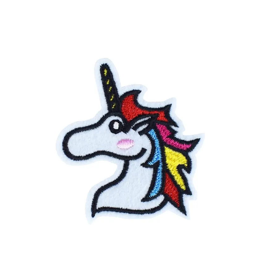 10 PCS Unicorn Embroidered Patches for Clothing Iron on Transfer Applique Patch for Bags Jeans DIY Sew on Embroidery Sticker172x