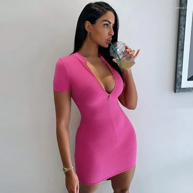 Zip up cheap neon dress