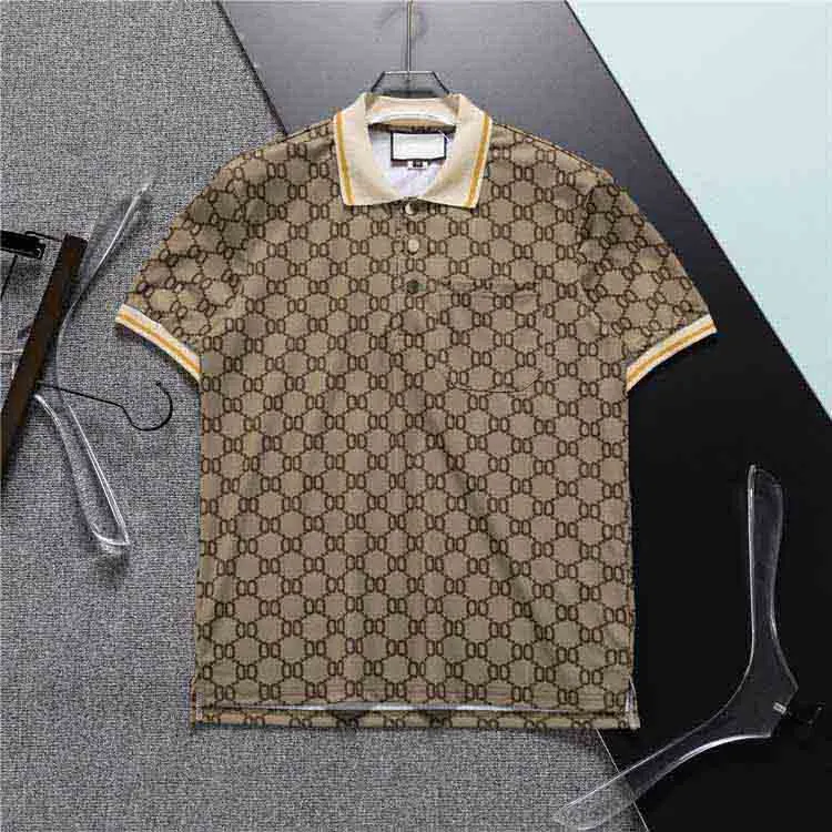 2023 Designer Mens Stylist Polo Shirts GG Italy Men Clothes polos print Short Sleeve Fashion Casual MenSummer T Shirt