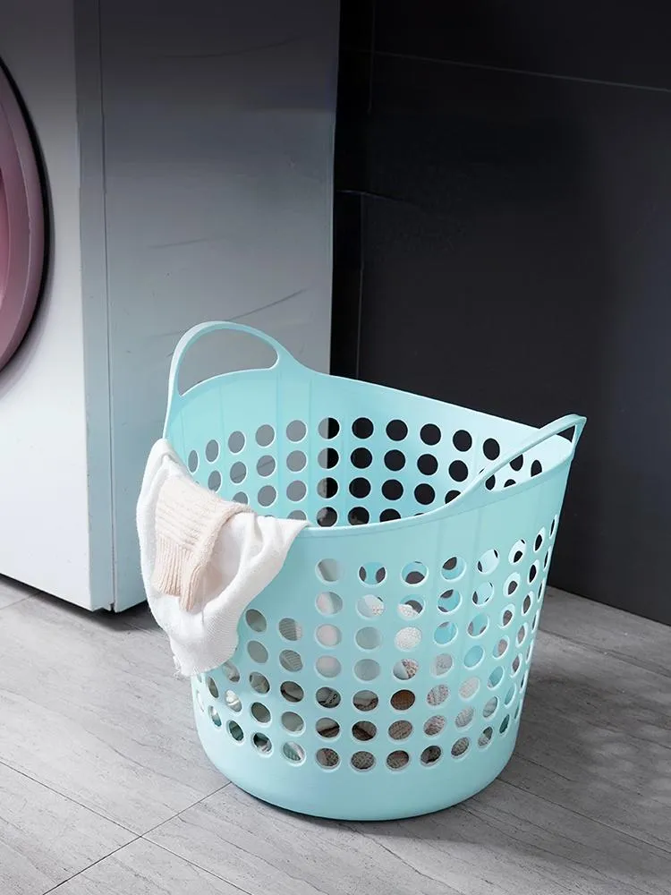 Rideaux panier de blanchisserie sale plastique panier de vêtements sales panier de rangement de salle de bain panier de buanderie toys panier de rangement panier