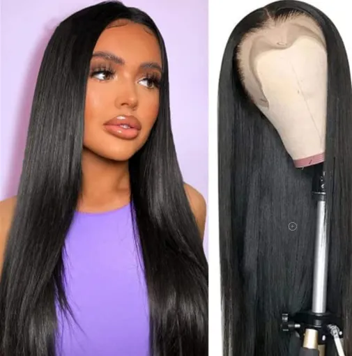 Straight Long Wigs 13x4 Lace Frontal Wigs Preplucked Closure Wig HD Transparent Lace 26Inch For Women