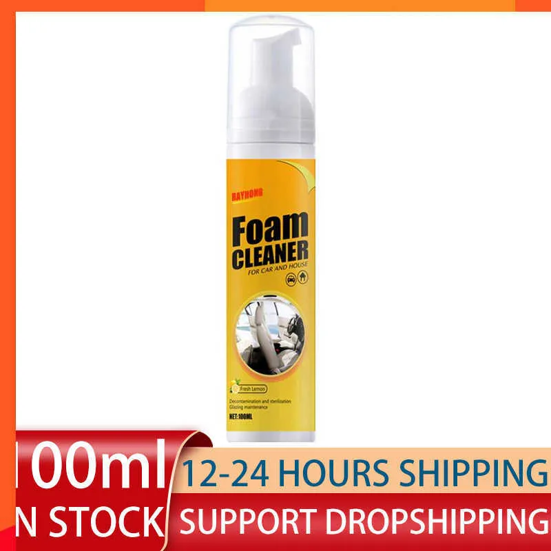 New 30/100ML Multi-Purpose Foam Cleaner Leather Clean Wash Automoive Car Interior Home Wash Maintenance Surfaces Spray Foam Cleaner