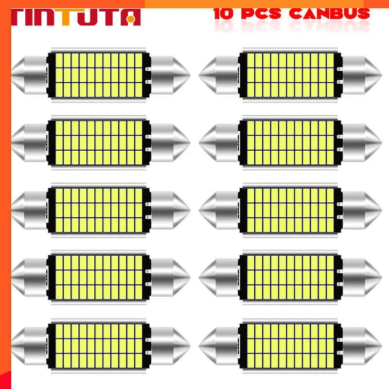 Обновление Festoon 31 мм 36 мм 39 мм 41 мм Высококачественная супер яркая светодиодная лампа C5W C10W Подсветка номерного знака автомобиля Авто Интерьер Купольная лампа для чтения