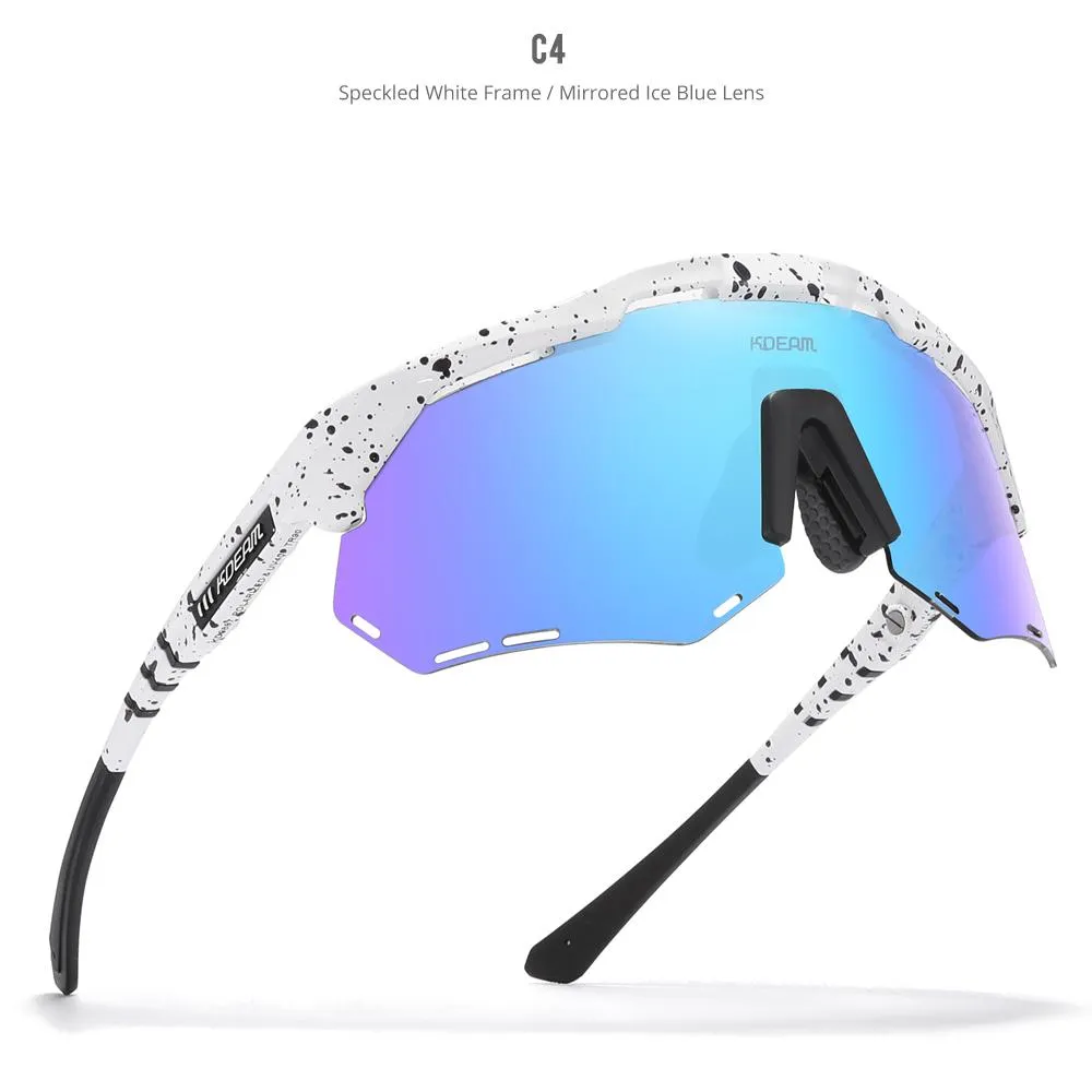 Sunglasses Polarized Mirrored Lens Cycling Sunglasses Men Women Sport Outdoor Goggles Tr90 Bicycle Glasses Kdeam Uv400