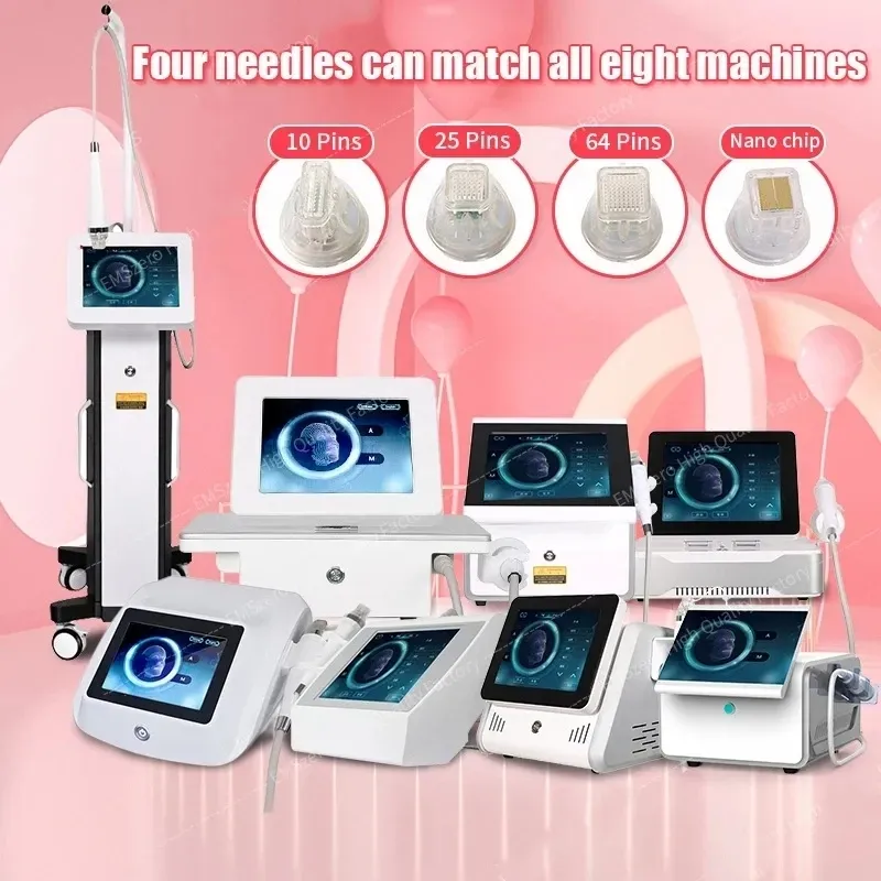 Cartouche de Microneedling RF jetable plaquée or 10/25/64 broches Nano pour Micro aiguille RF Machine Anti vergetures