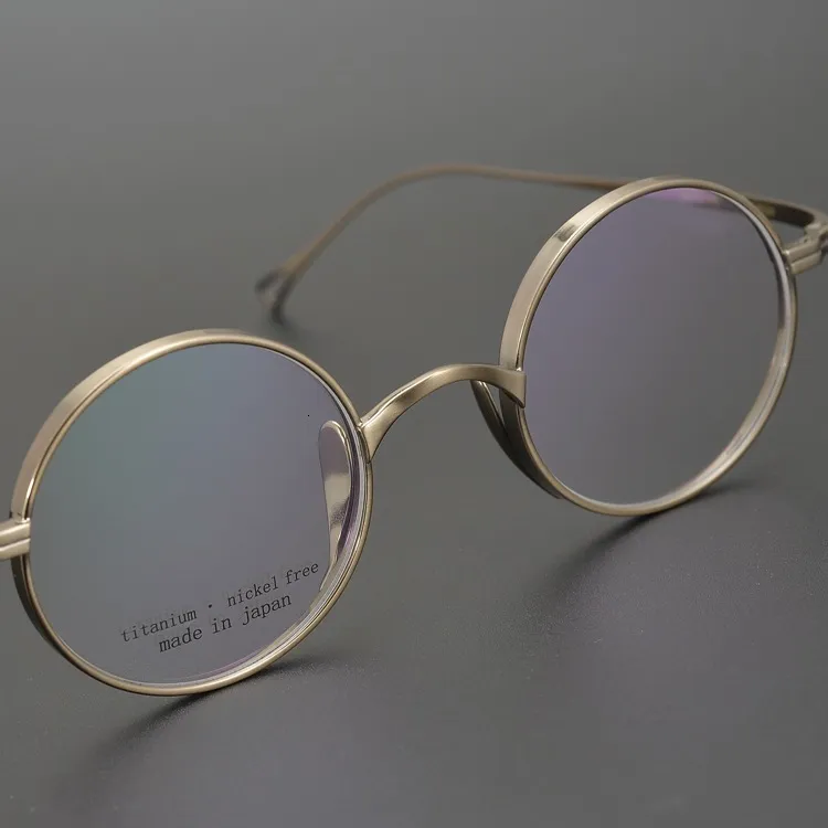 Handmade Retro Round Glasses With Interchangeable Frames For Men High Degree Optical