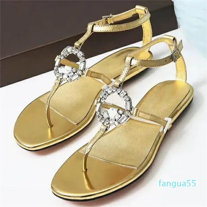 2023-fashion design donna scarpe estive Dettagli catena in metallo Sandali fatti a mano catena fibbia oro Sandali in pelle moda