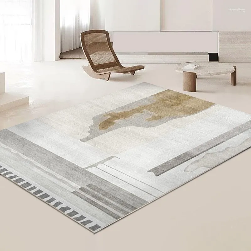 Tapijten Nordic Living Room Carpet Eenvoudige effen vloermat