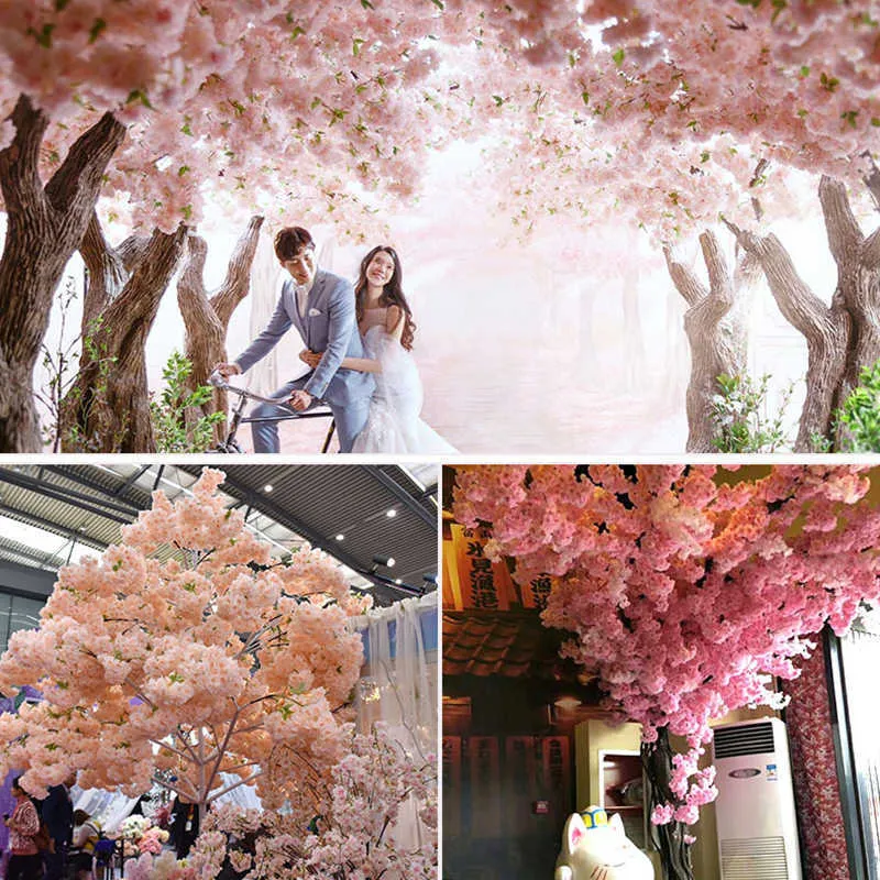 Fleurs séchées artificielles en soie, branche de fleurs de cerisier, décoration de mariage, Simulation Sakura, décor de maison DIY, pour la saint-valentin