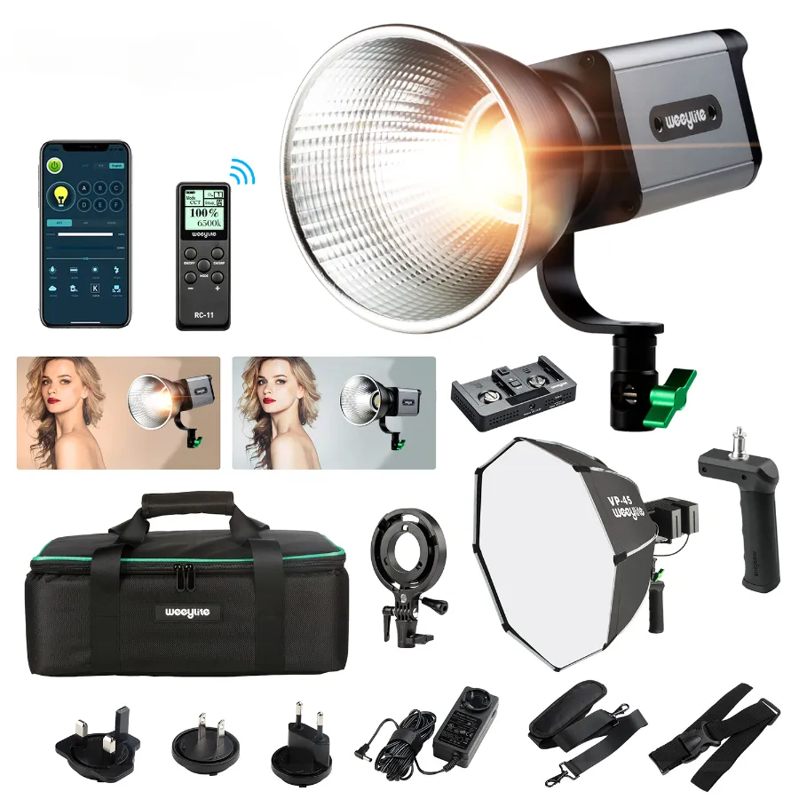 Dimmable 60W Bi-Color LED Video Light Kit 2800-8500K - Continuous ...