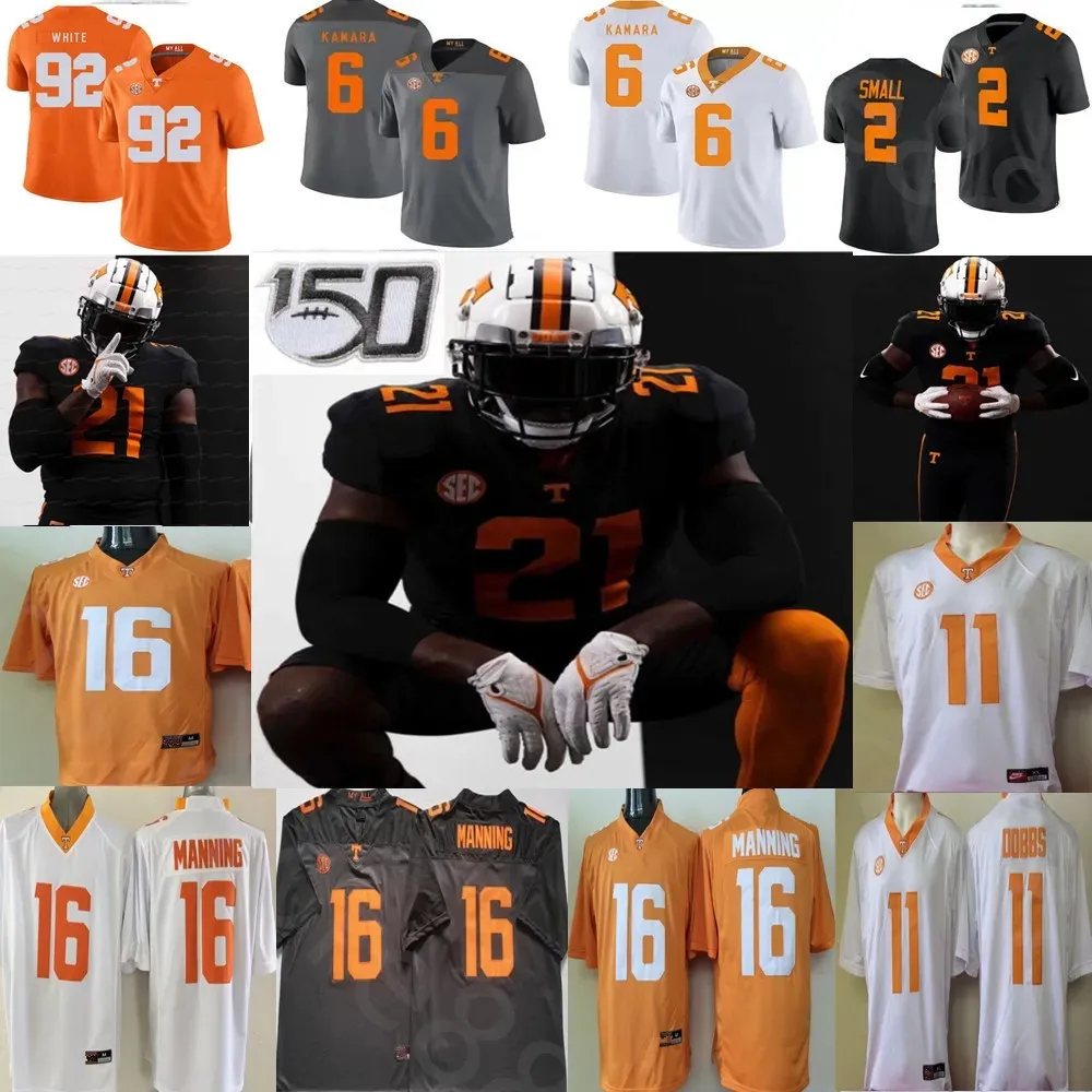 American College Football Wear Jersey Custom Tennessee Volunteers #6 Alvin Kamara 16 Peyton Manning 1 Jason Witten 14 Eric Berry NCAA Football Vols Jersey Orang