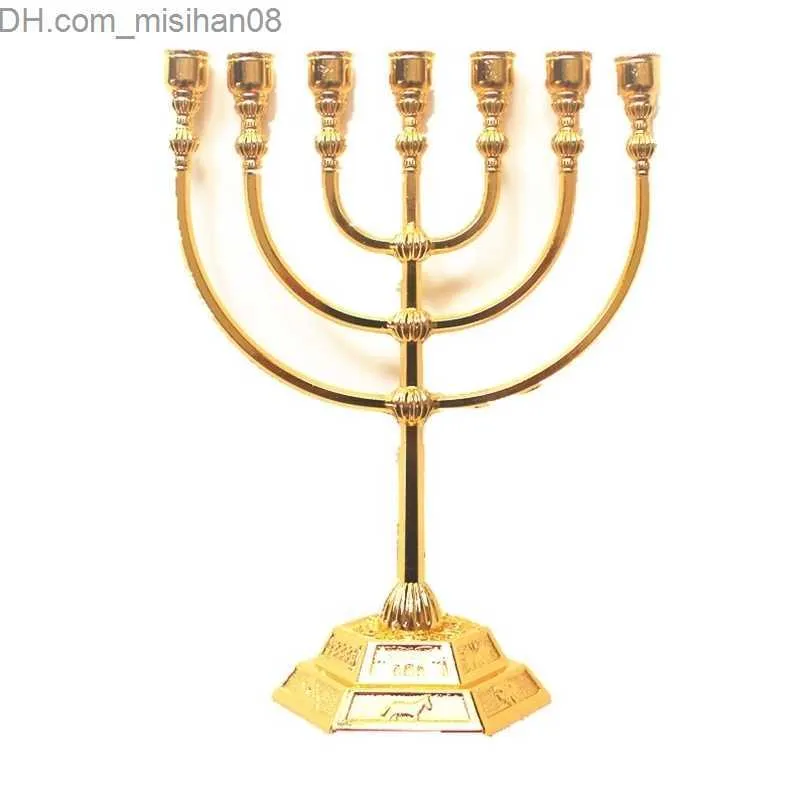 Candle Holders Menorah Metal Candle Holder Brass Votive Candelabra Z230704