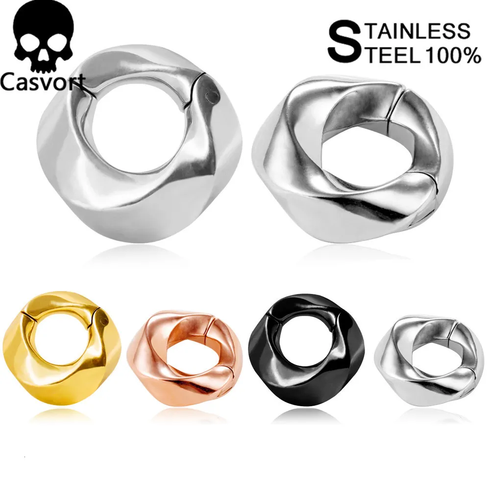 Casvort Stainless Steel Vortex Ear Weights, Navel Belly Button