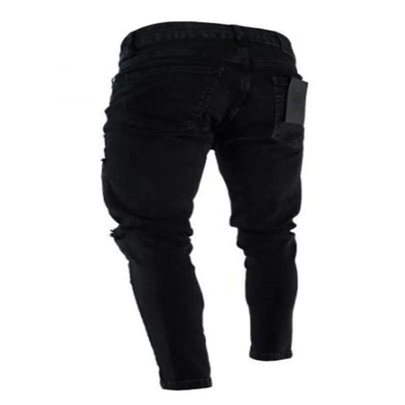 Mode-Mens Designer Jeans Mode Skinny Zipper Panneaux Hommes Crayon Pantalon Casual Zipper Fly Hommes Vêtements300N