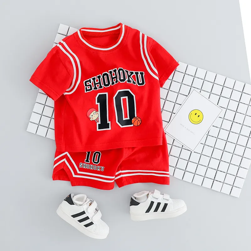 Kleidung Sets Sommer Kleinkind Junge Sport Tragen Kleidung Set Kinder Fußball Uniformen Kleidung Basketball T-shirt Jungen Anzug Kinder Kleidung 230703