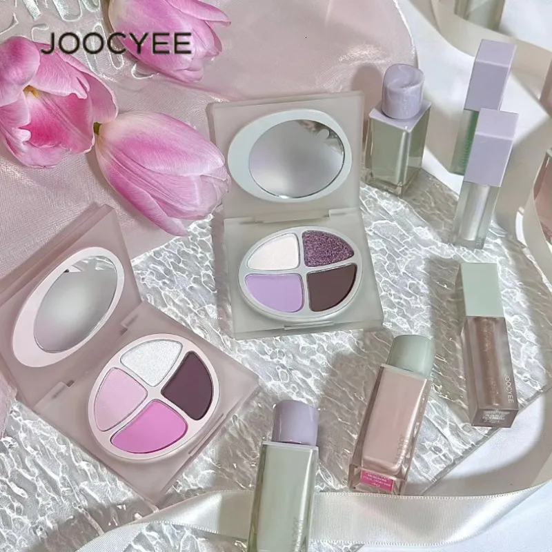 Eye Shadow Liner Combination Joocyee FLUFFY MATTE LIP GLOSS Shadow Makeup Pearl Matt Large Ground Color Quad Plate Cosmetics 230703