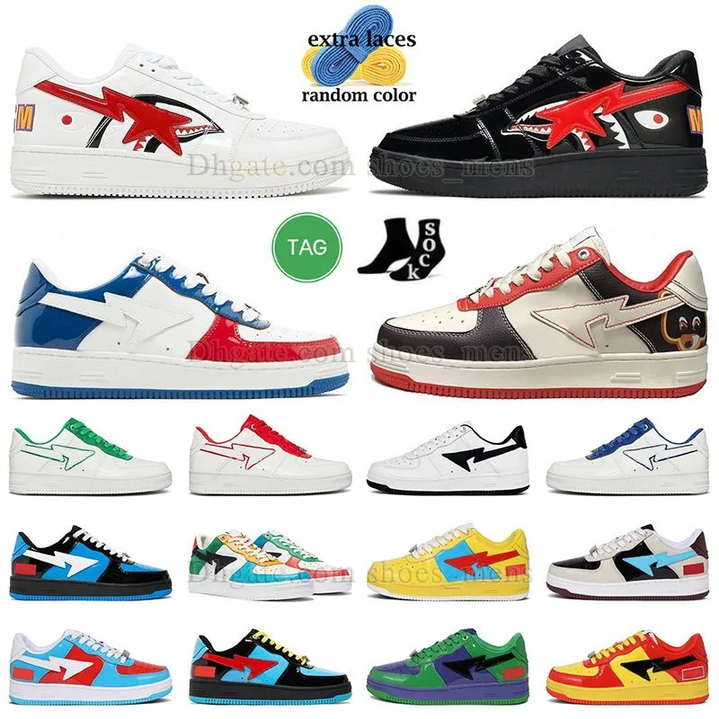 2023 Nuovo Top1 Scarpe casual Shark Bianco SK8 Schuhe Francia College Dropout Shark Scarpe con plateau nere Sta ABC Camo Bianco Blu Camo Combo Rosso Uomo Donna Sneaker Scarpe da passeggio