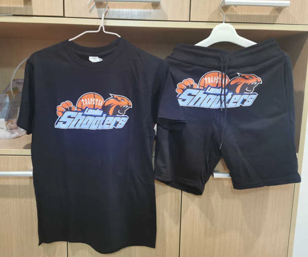 22ss 限定版トラップスター tシャツ半袖ショートパンツシュータースーツロンドンストリートファッションコットンコンフォートカップルハイエンドデザイン 659ess