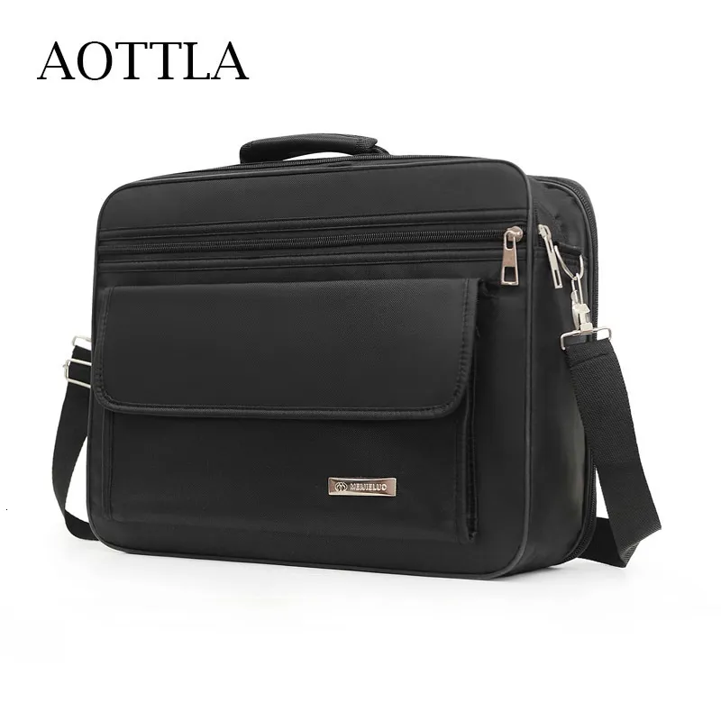 Briefcases AOTTLA Men's Briefcase Handbags 17inch Large Capacity Men Business Bag Casual Men Shoulder Bag Brand Good Quality Messenger Bag 230703