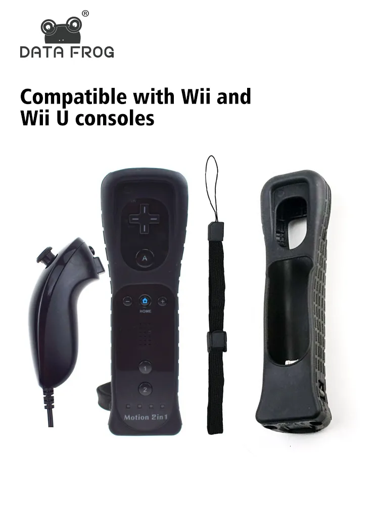 ゲーム コントローラー ジョイスティック DATA FROG クラシック リモート コントローラー 互換性 - Wii コンソール ワイヤレス アダプター ゲームパッド モーション プラス ジョイスティック付き Wii U 用 230703