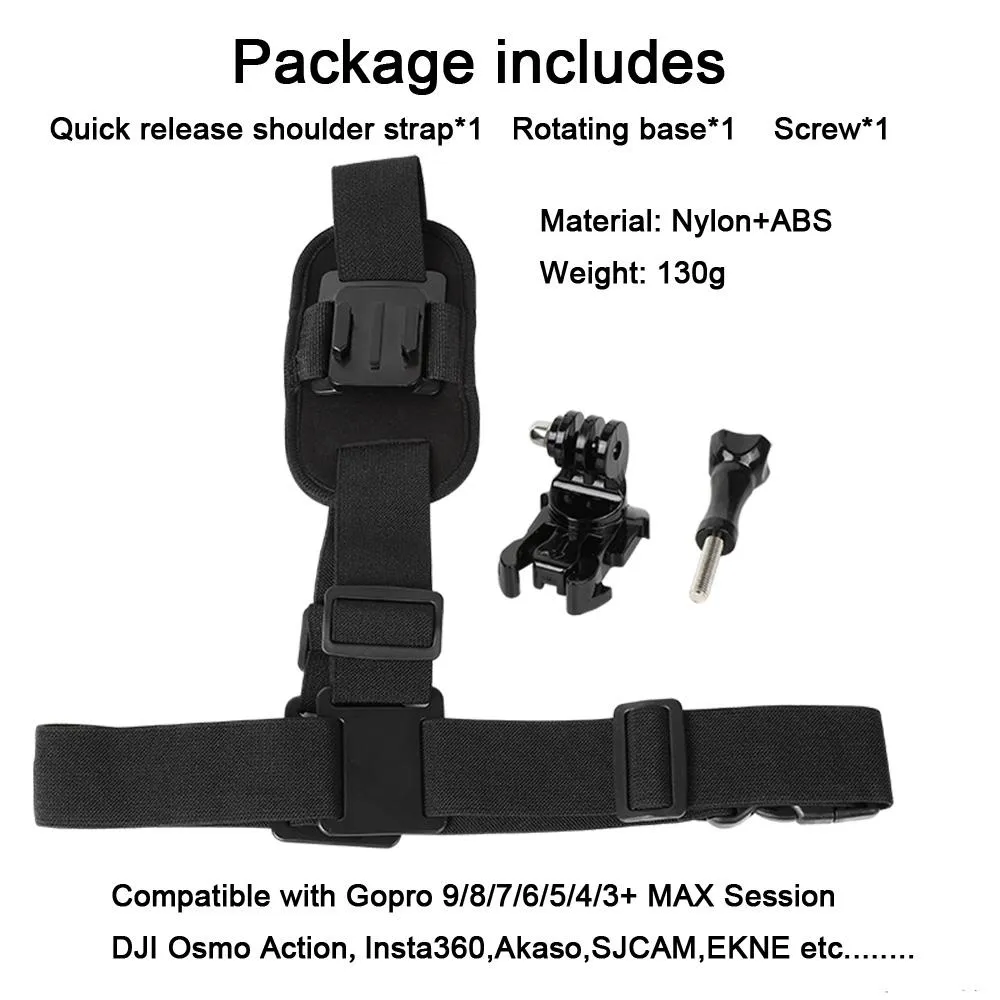 Connectors Shoulder Mount Strap Clamp For Gopro Hero 10 9 8 7 6 5 4 Max  Akaso Sjcam Eken Dji Osmo Action Insta360 Sports Camera Accessoires From  211,51 €