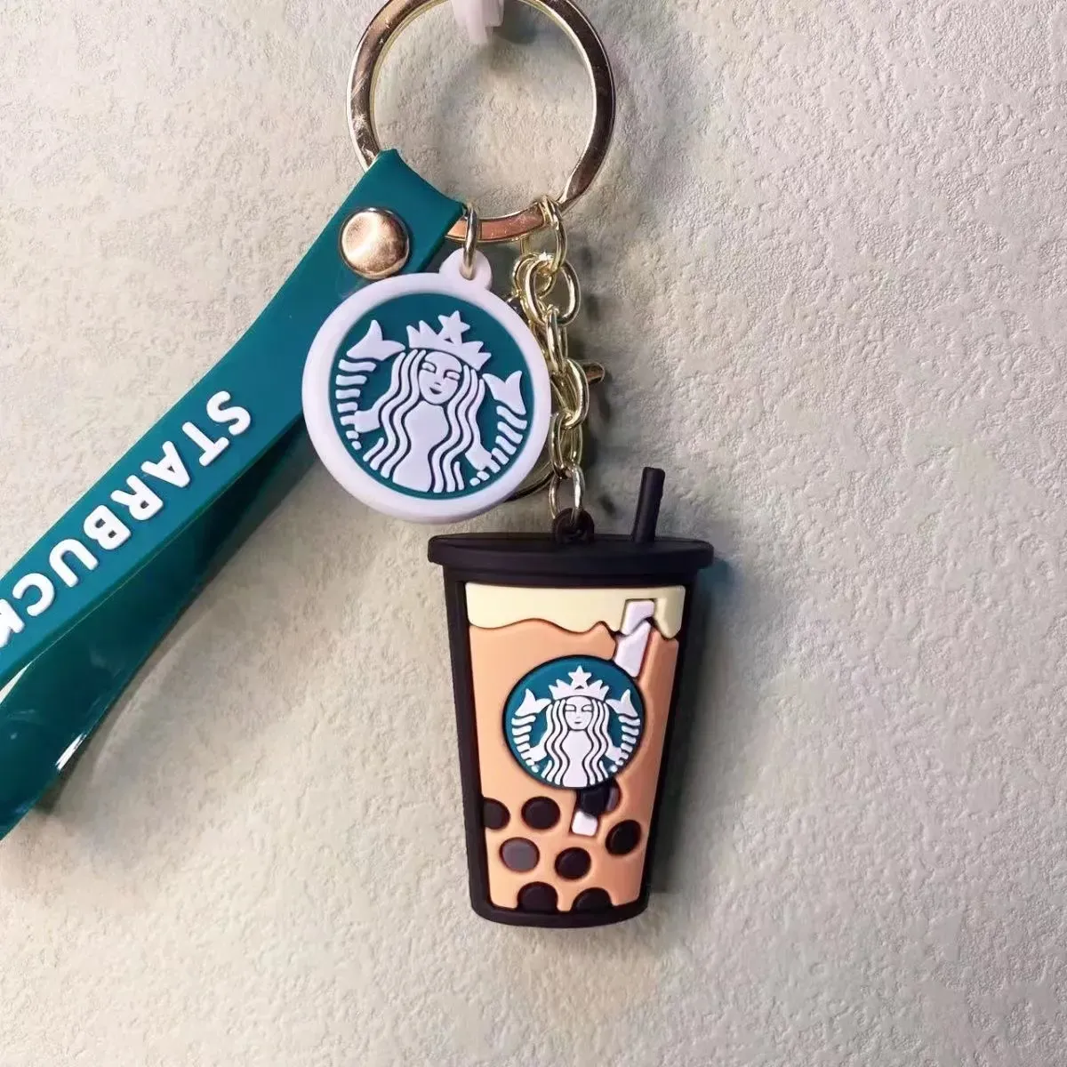 Accessori portachiavi a forma di tazza da caffè, pendente per borsa