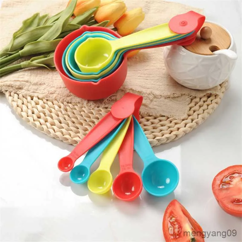 10Pcs Measuring Spoons Colorful Plastic Measuring Cups Useful