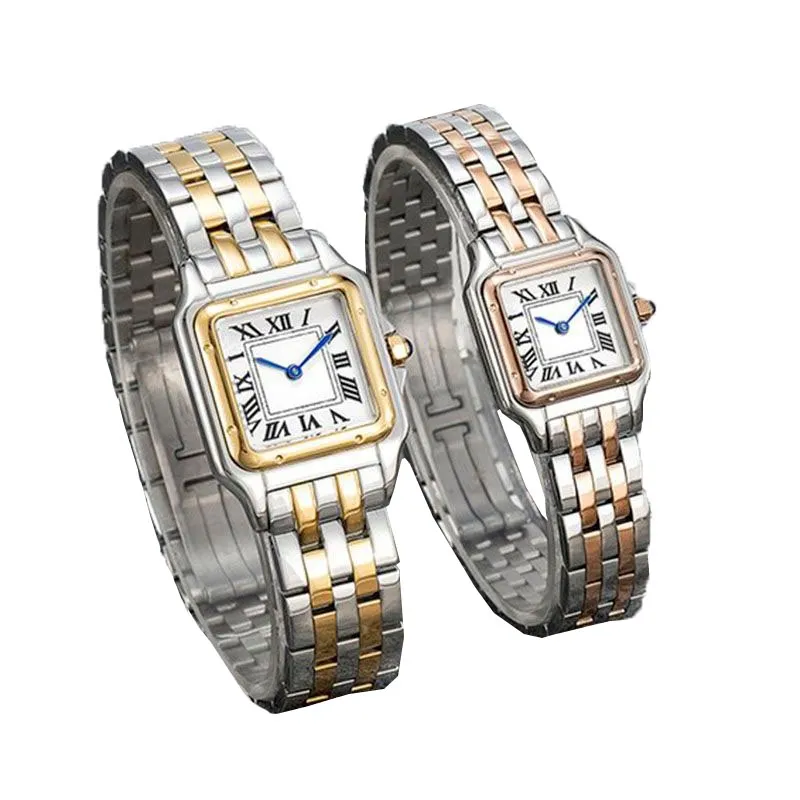 Zegarek na czołg vintage Watch Women Retro Watch Pasek na rękę zegarek Gold Rose Srebrny zegarek z pudełkiem zegarowym Prezent dla dziewcząt Montre de lukse automatyczny ruch zegarki