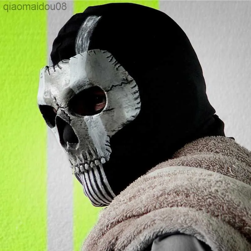 Maschera fantasma V2 - Operador MW2 airsoft COD Cosplay Airsoft Tactical Skull Full Mask L230704