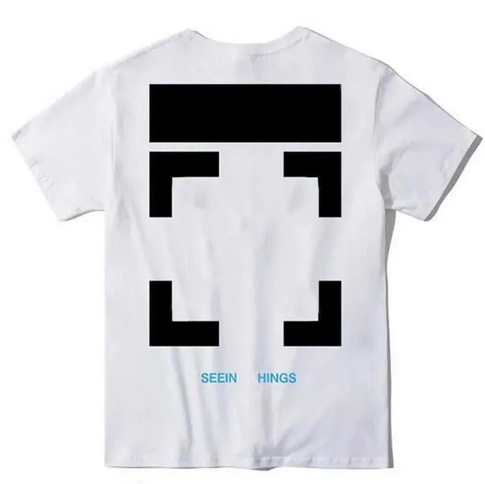 Off White T Shirt for Men 2024 Summer Fashion Claude Monet Painting Short Sleeve Graffiti Print