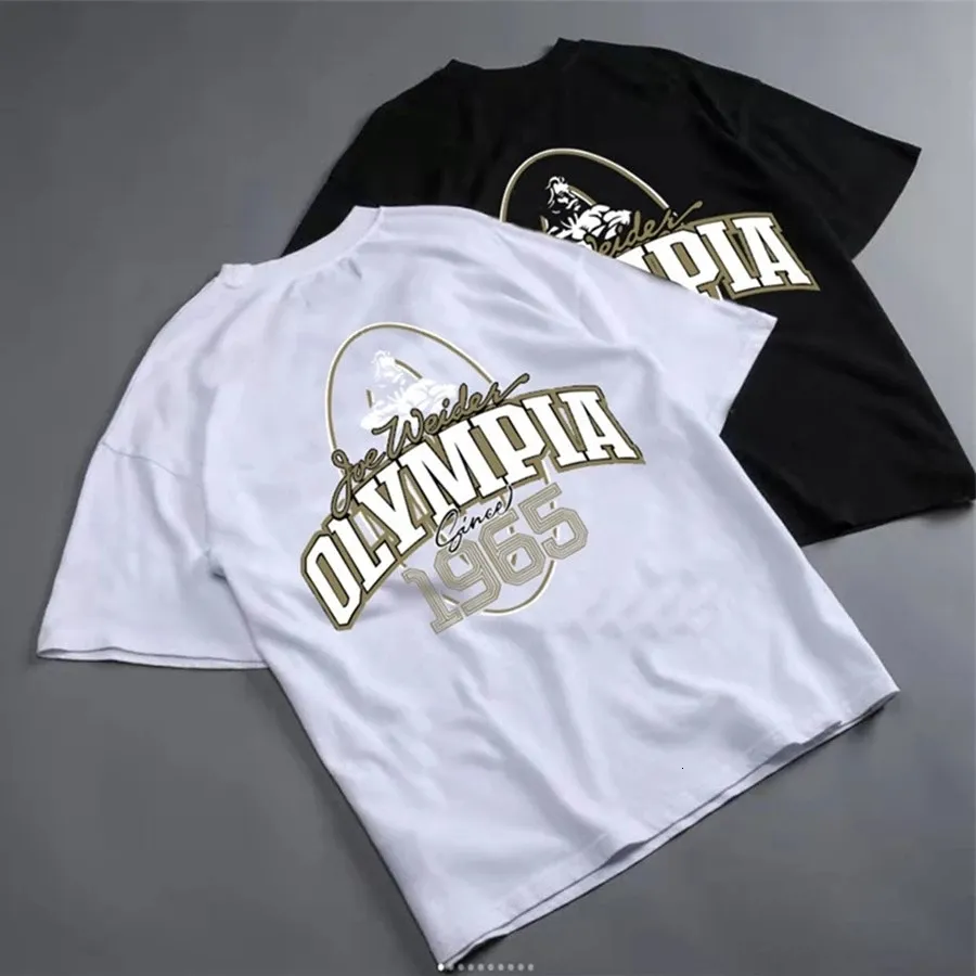 Homens camisetas Grande tipo homens solto t-shirt algodão casual esportivo oversized camiseta ginásio correndo streetwear fitness roupas esportivas 230703