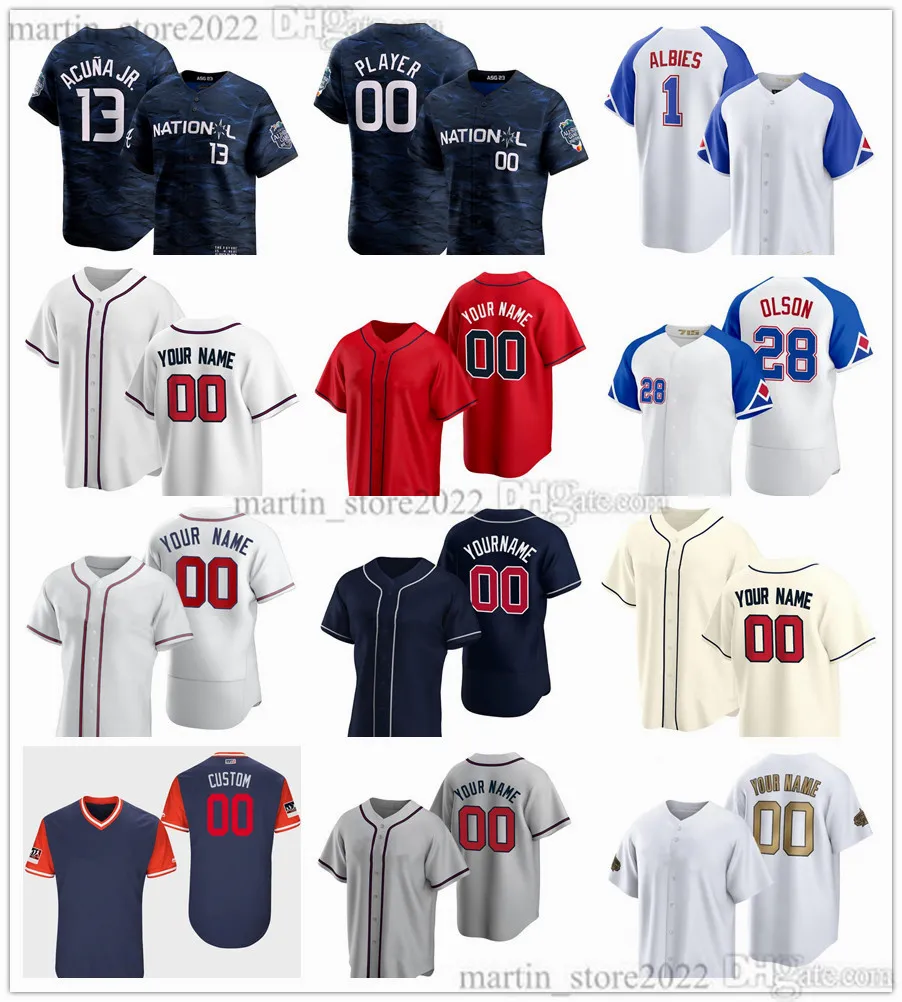 2023 All-Star Baseball Jerseys 13 Ronald Acuna Jr. 12 Шон Мерфи 99 Спенсер Страйдер 55 Bryce Eld