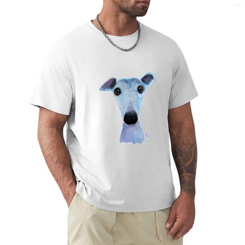 Men's Polos WHiPPeT GReYHouND DOG PRiNT'BLUEBELL' T-Shirt Short T Shirt Man Custom Men Long Sleeve Shirts
