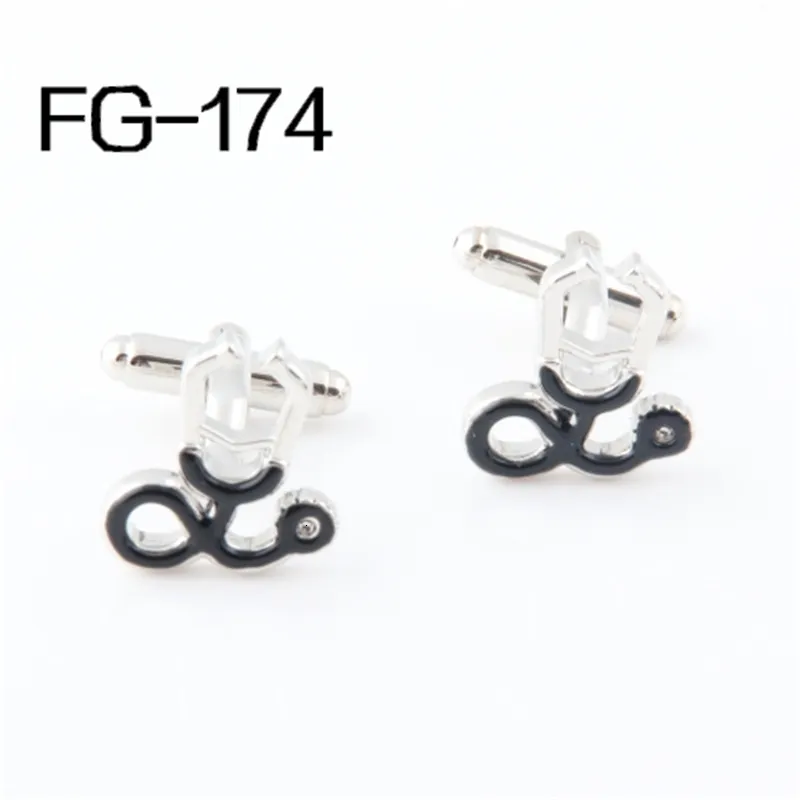 Cuff Links Men's accessories Fashion Cufflinks High Quality Cufflinks For Men FIGURE 2013Cuff Links Black Stethoscope 230703