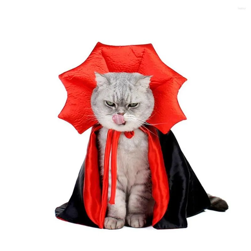 Trajes de gato Engraçado Cão de Estimação Vampiro Manto Roupas de Cosplay Cachorrinho de Halloween Traje de Festa de Natal Festival Kitty Capa Vestuário