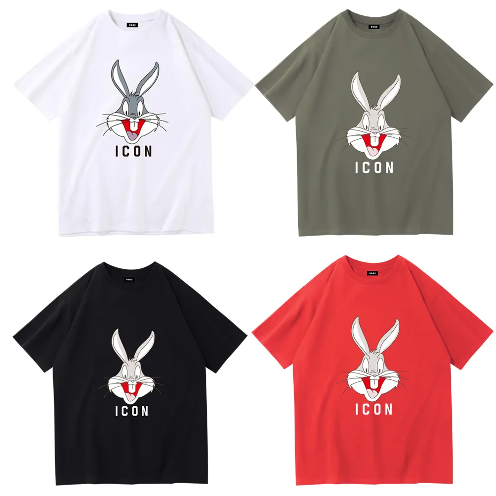 DSQ2 DSQICON2 Hommes chemises imprimées t-shirts Marque Casual Classique Mode Personnalité Tendance pour Simple Rue À Manches Courtes IC DT1106