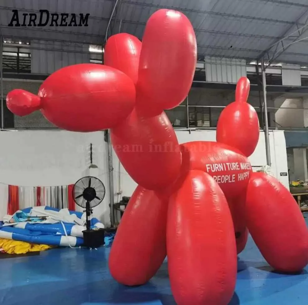 3m/4m/5m Hot-salling Wonderful PVC Giant Inflatable Orange Balloon Dog cartoon mascot Model For Park Decoration advertising