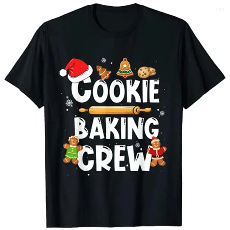 Magliette da donna Christmas Cookie Baking Crew Divertente pigiama Family Xmas T-Shirt