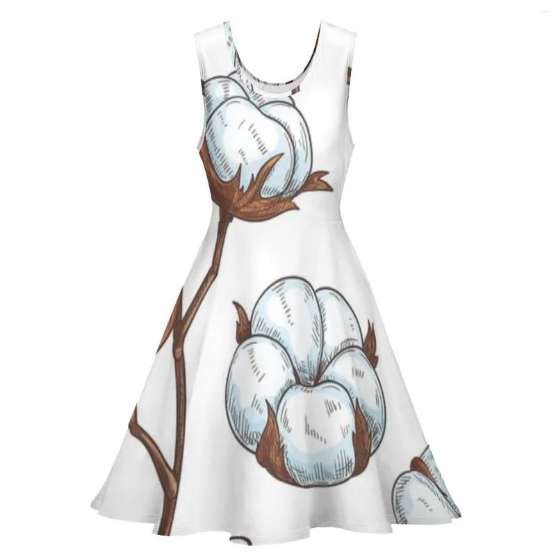 Freizeitkleider Sommer Damenkleid 3D High Definition Fragmentiertes Blumenmuster Gedruckter Buchstabe Temperament Klein Frisch