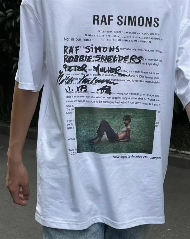 Tシャツ・カットソー RAF SIMONS SS23 CLASSIC SHIRT (231-M256_100001010) WHITE Raf Simons CLASSIC SHIRT (231M256) – LOZURI®