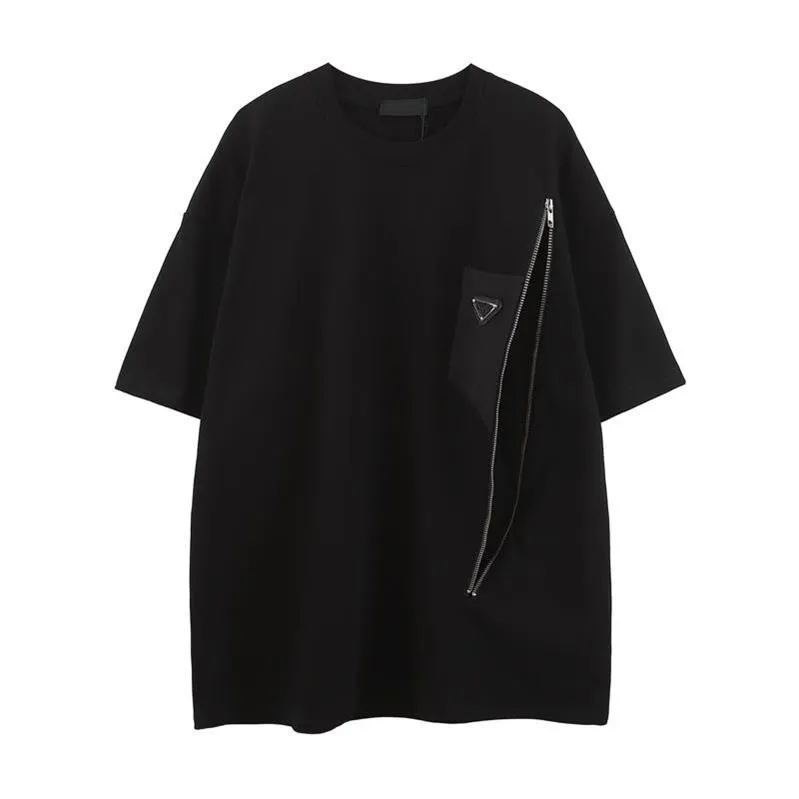 Verão Europa Paris American star Moda Casacos Mens T-shirt Star cetim 100% algodão Casual Feminino homem Preto branco oversized S-XL