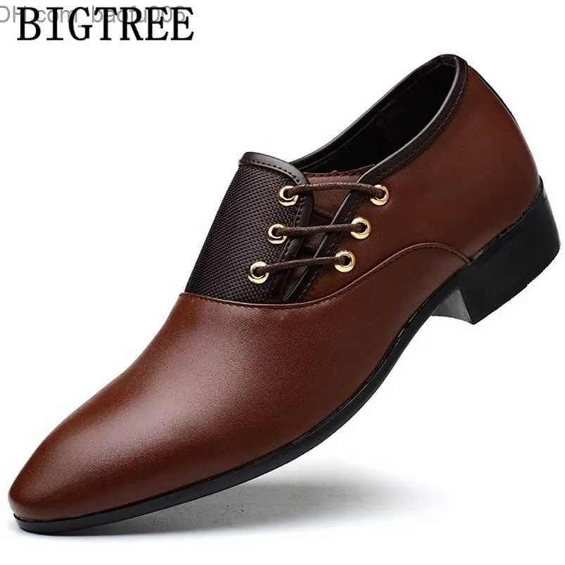 Dress Shoes Dress Shoes Italian Man Brown Oxford For Men Zapatos De Hombre Vestir Formal Leather Tenis Masculino Adulto Z230706