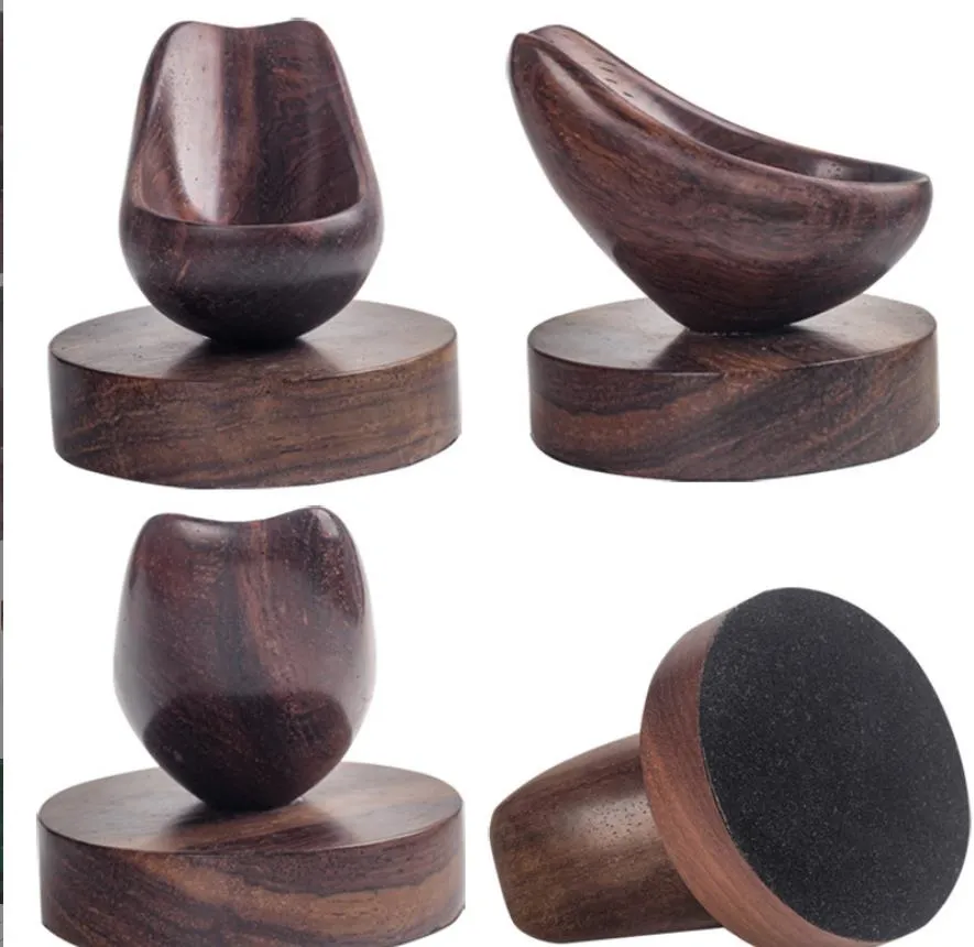 Pipes à fumer bois de santal noir cuillère créative en forme de support de tuyau unique base d'affichage de tuyau accessoires de tuyau masculins