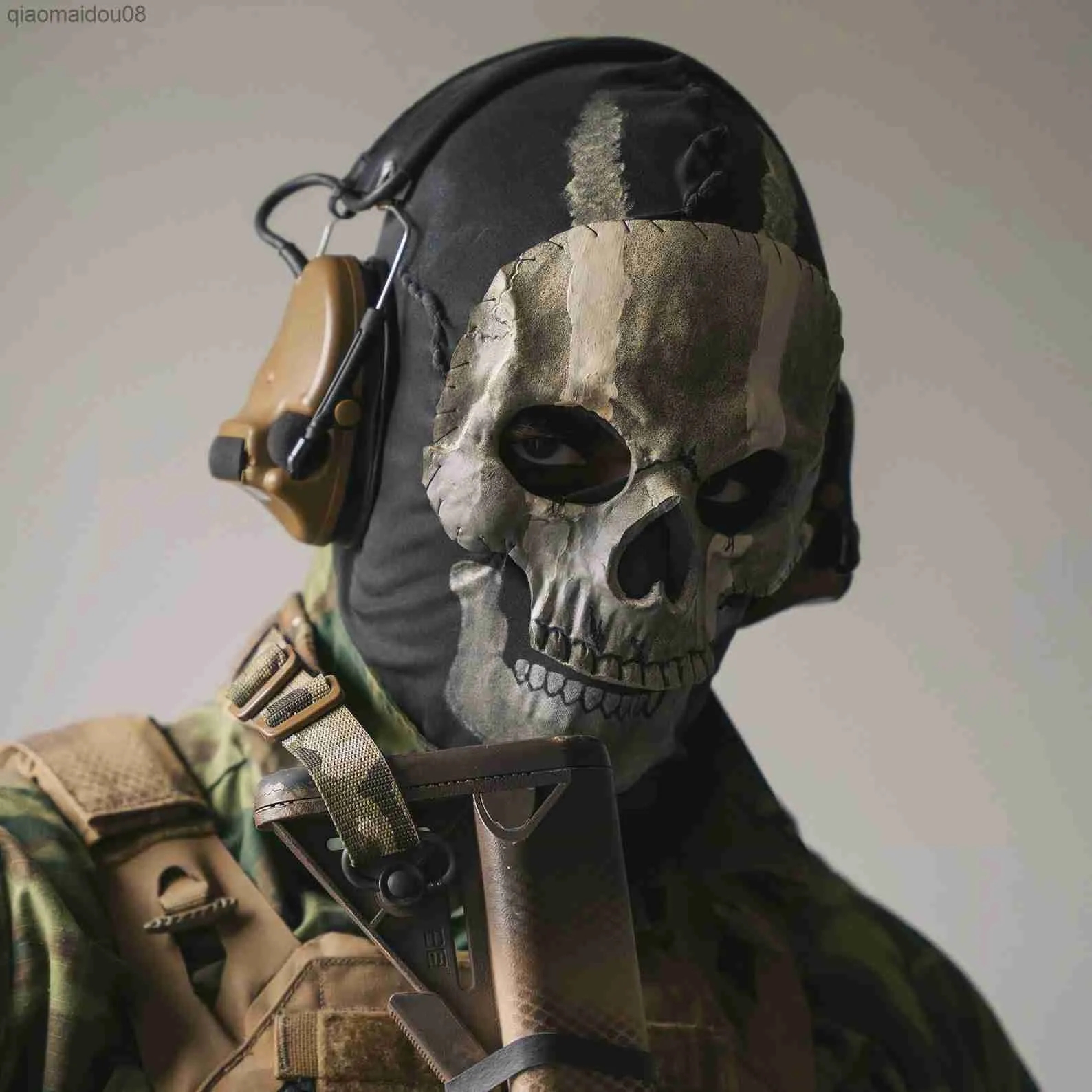 MWII Ghost Mask 2022 COD Cosplay Airsoft Tactical Skull Full Mask