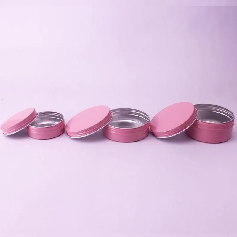 Rose 10g 15g 25g 30g 50g 60g Pots En Aluminium Baume À Lèvres Pot Crème De Soin De La Peau Fard À Paupières Lipgloss Base Liquide Conteneur De Fond De Teint Boîtes Wwqob